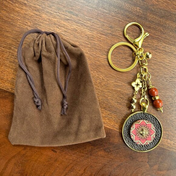 BOHO MANDALA Bag Charm Gold Tone Charms ✤ - Picture 2 of 8